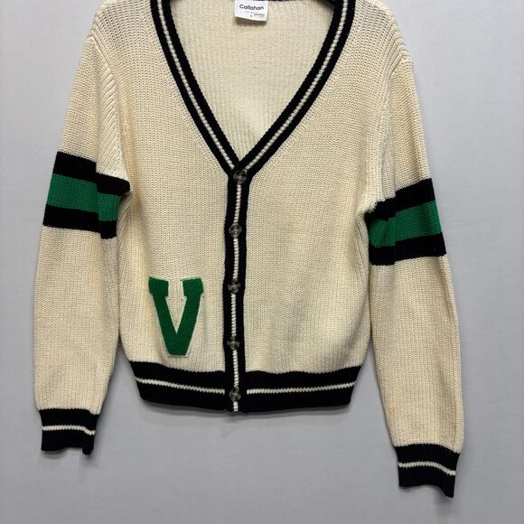 Anthropologie Women Callahan Varsity Collegiate Cardigan Size Medium C068 -22 - Picture 12 of 16